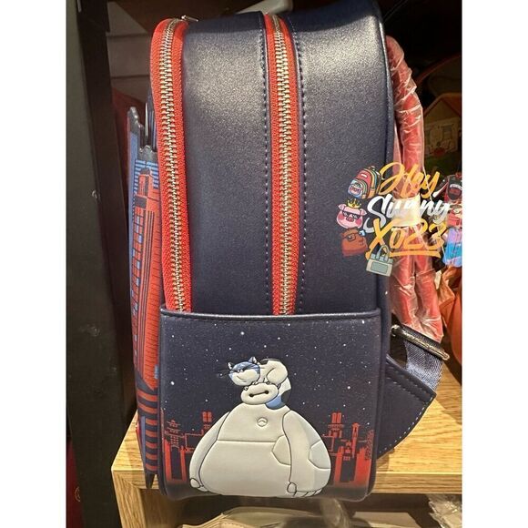Loungefly Disney Big Hero 6 Baymax City Mini Backpack Set B - Picture 9 of 10